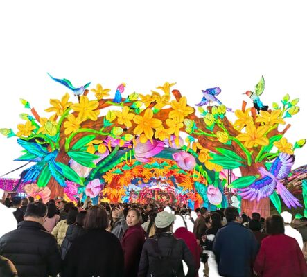 Life-sized Animated Dinosaur Lantern with Remote Control and IP65 Water Resistance for Outdoor Use