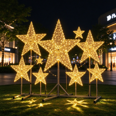 Interactive 8m LED Wire Mesh Star Light Low Voltage
